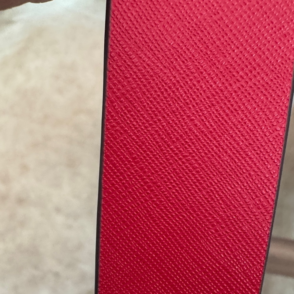Ralph Lauren Reversible Black and Red Belt with Gold Buckle - Picture 8 of 14